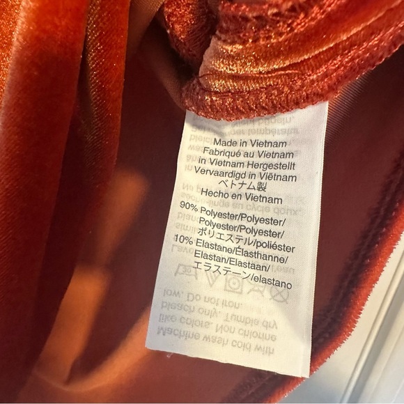 Madewell velvet prettiest orange butterfly open sleeve top. - Picture 6 of 6